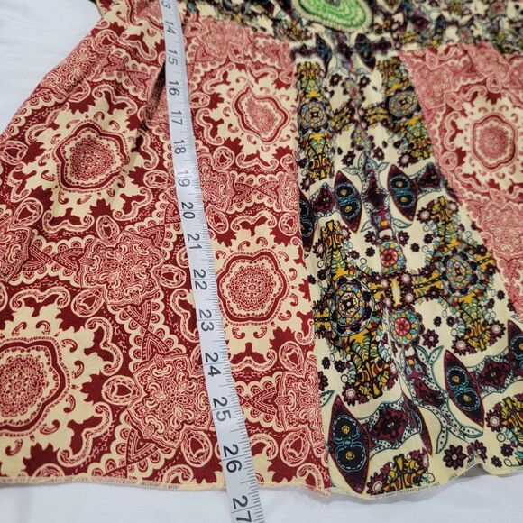 Live And Let Live Womens Top Size XL Boho Hippie Embroidered Floral Beaded - Picture 6 of 7